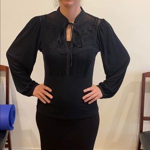 Black long sleeve top